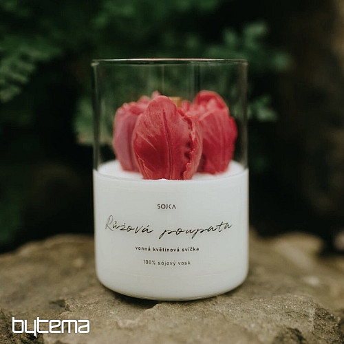 Vela floral perfumada ROSE BUDS con tapa.