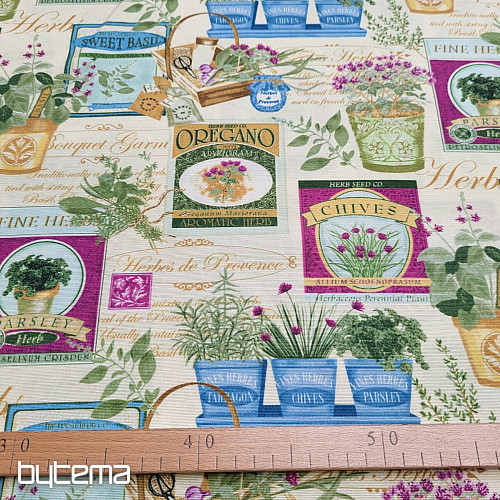 Telas decorativas BOTANIK violeta