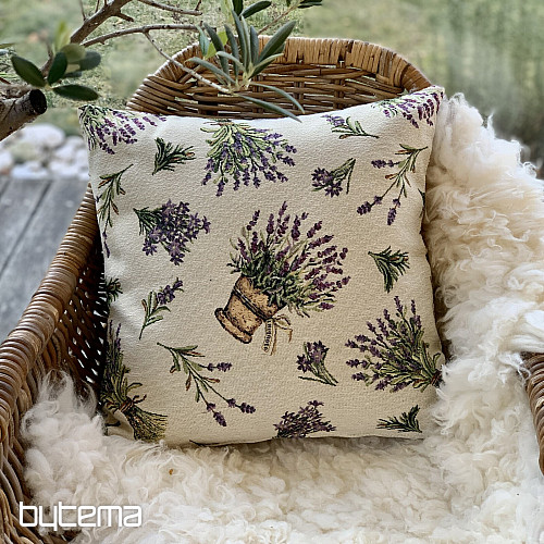 Funda de cojín tapiz FLOR DE LAVANDA