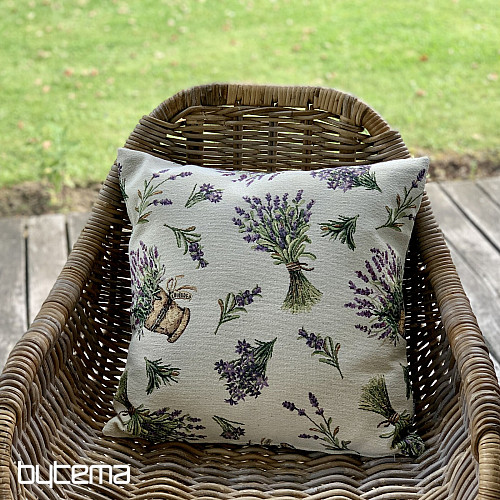 Funda de cojín tapiz FLOR DE LAVANDA