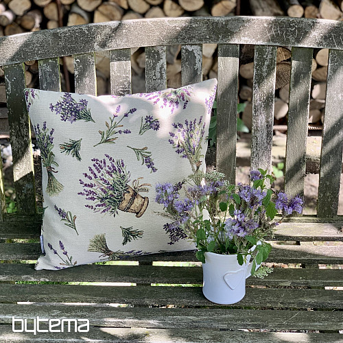 Funda de cojín tapiz FLOR DE LAVANDA