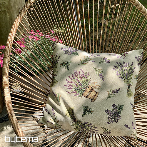 Funda de cojín tapiz FLOR DE LAVANDA