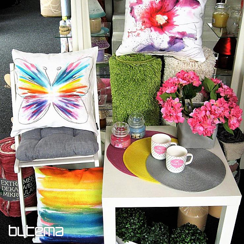 Funda de cojín decorativa MARIPOSA PASTEL