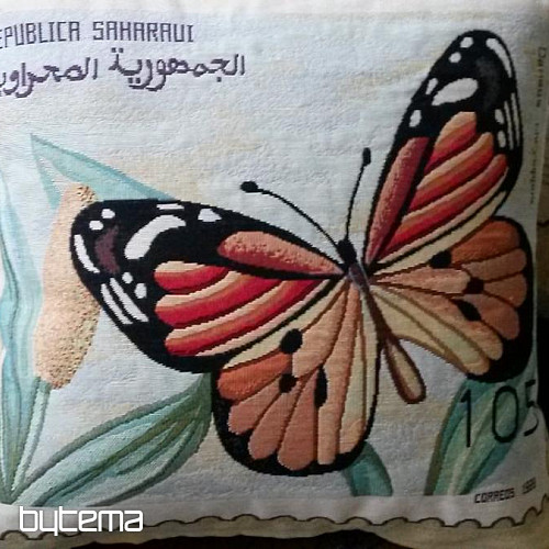 Funda de cojín decorativa POST STAMP MARIPOSA