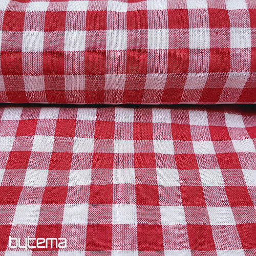 Tela decorativa KANAFAS rojo 1x1 cm