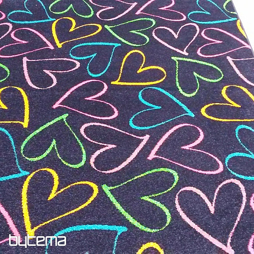 Alfombra infantil circular CORAZONES
