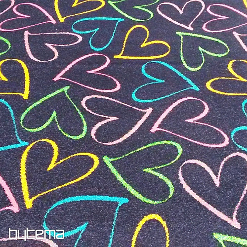 Alfombra infantil circular CORAZONES