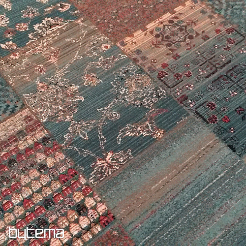 Alfombras de lana de lujo ROYAL PATCHWORK verde