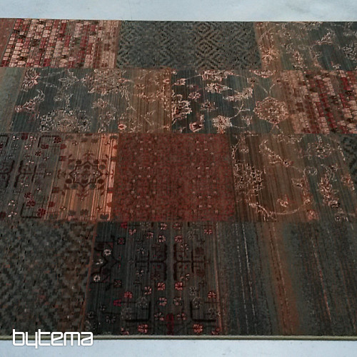 Alfombras de lana de lujo ROYAL PATCHWORK verde