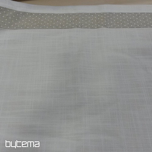 Cortina de lunares beige