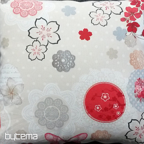 Funda de cojín decorativa FLOW ROJO
