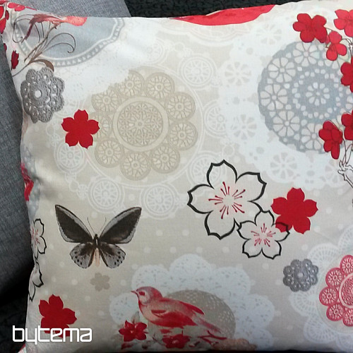 Funda de cojín decorativa FLOW ROJO