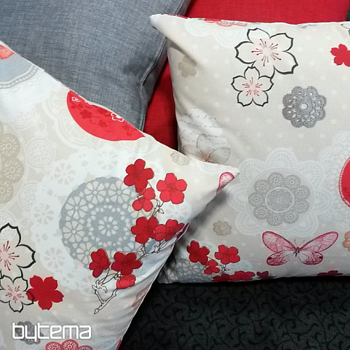 Funda de cojín decorativa FLOW ROJO