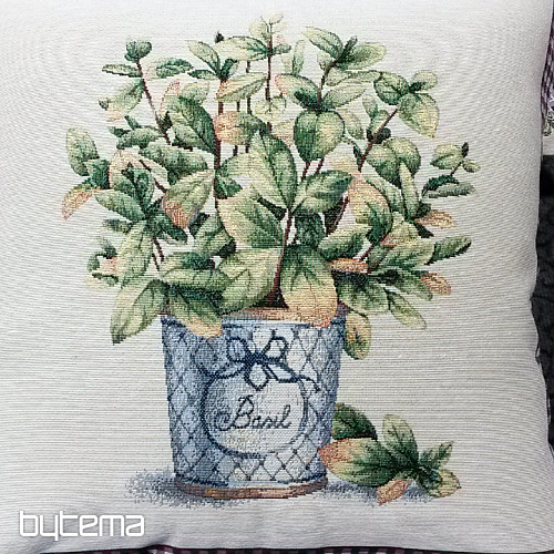 Funda de cojín tapiz FLORES DE PROVENZA ALBAHACA