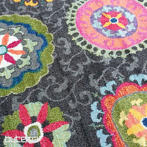 Alfombra pieza MANDALA marrón