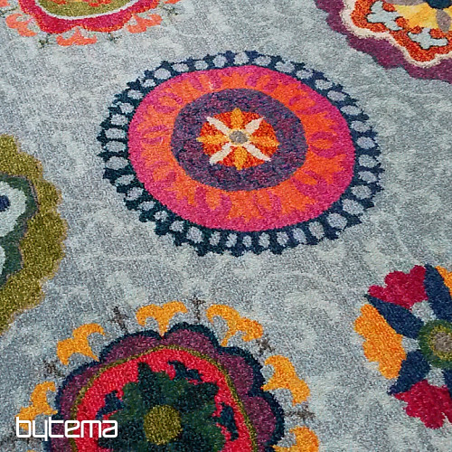 Alfombra pieza MANDALY gris-azul