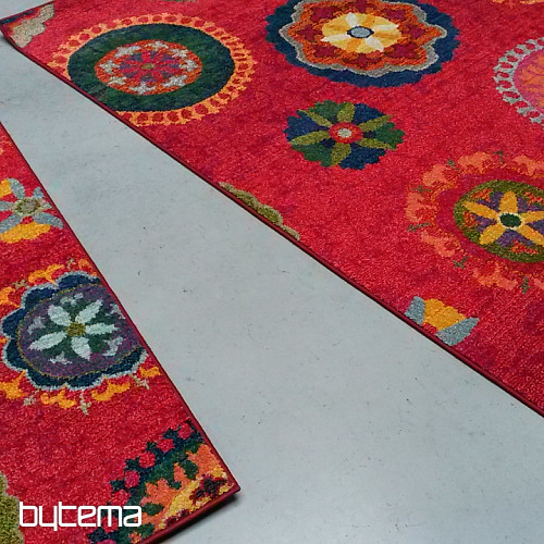 Alfombra pieza MANDALA rojo