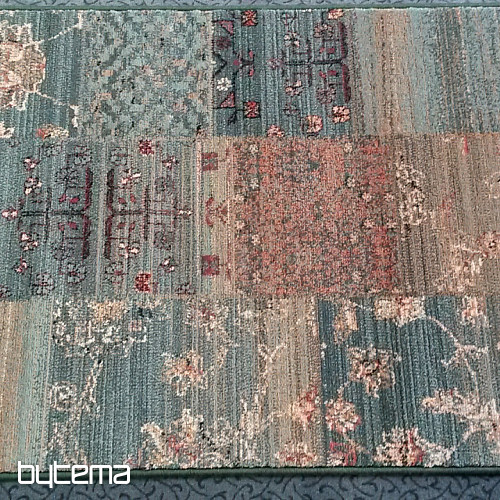 Lujosa alfombra de lana ROYAL PATCHWORK verde