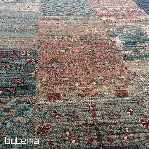 Lujosa alfombra de lana ROYAL PATCHWORK verde