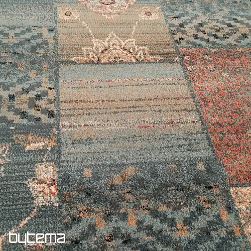 Lujosa alfombra de lana ROYAL PATCHWORK verde