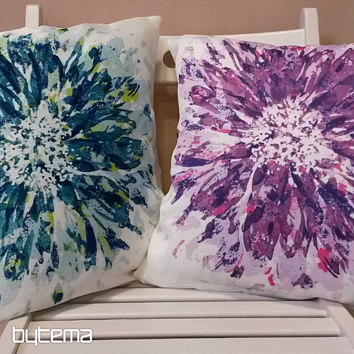 Funda de cojín decorativa FLOR violeta