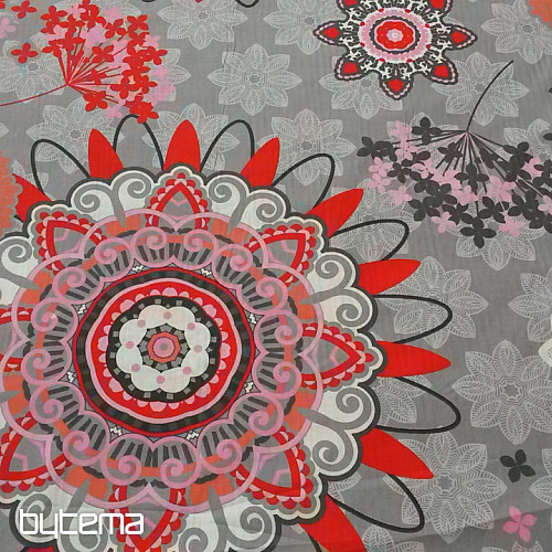 Tela decorativa MANDALA grande gris