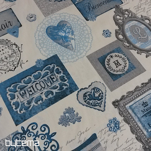 Tela decorativa NOSTALGIA azul