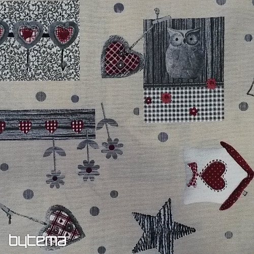 Tela decorativa ZERMAT burdeos