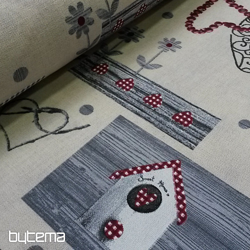 Tela decorativa ZERMAT burdeos