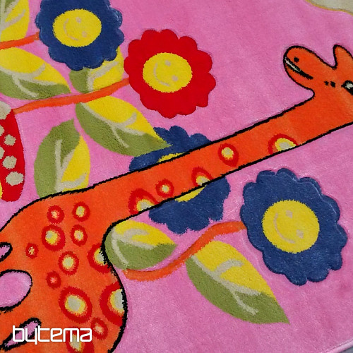 Alfombra infantil KIDS JIRAFA rosa