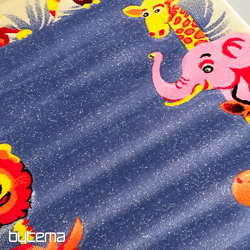 Alfombra infantil KIDS SAFARI crema-azul