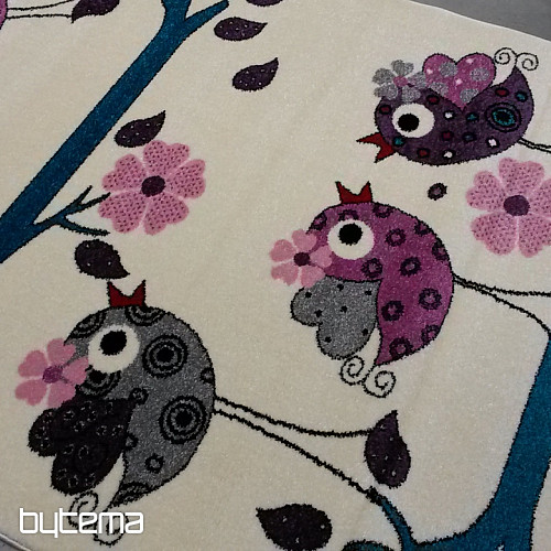 Alfombra infantil BELLA BIRDS crema