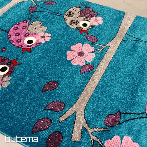 Alfombra infantil BELLA BIRDS turquesa