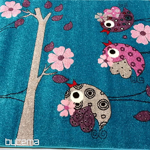 Alfombra infantil BELLA BIRDS turquesa