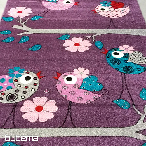 Alfombra infantil BELLA BIRDS lila
