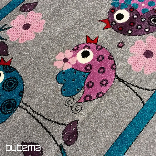 Alfombra infantil BELLA BIRDS gris