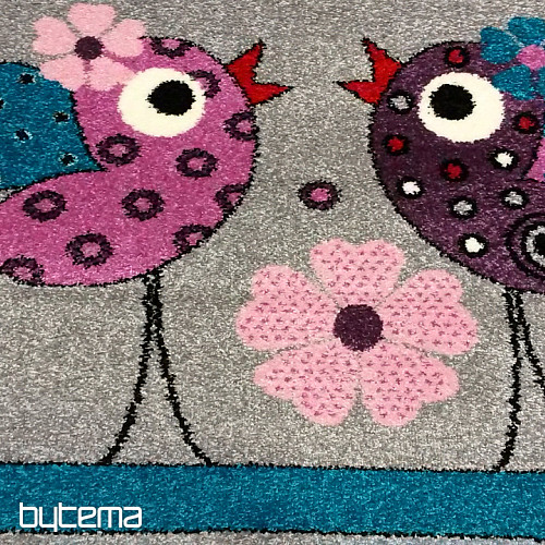 Alfombra infantil BELLA BIRDS gris