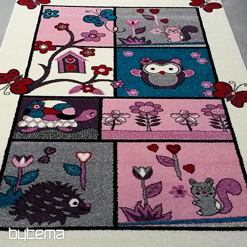 Alfombra infantil ANIMALES crema