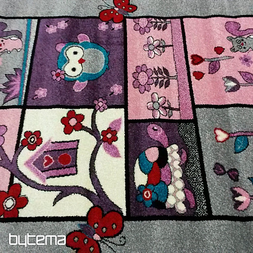 Alfombra infantil ANIMALES gris