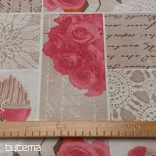 Tela decorativa encaje rosa rosa