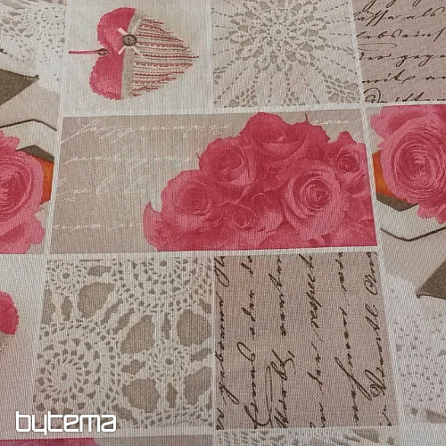 Tela decorativa encaje rosa rosa