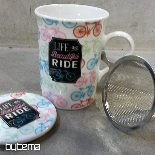 Taza con tapa y colador SUMMER RIDE 280ml