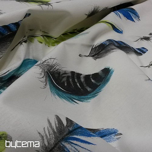 Tela decorativa Plumas azul