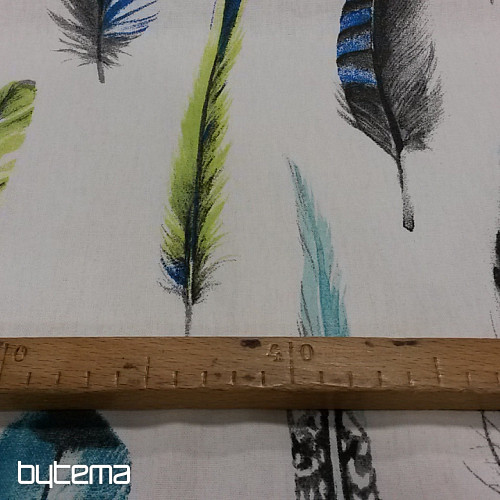 Tela decorativa Plumas azul