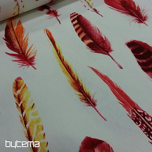 Tela decorativa Plumas rojas