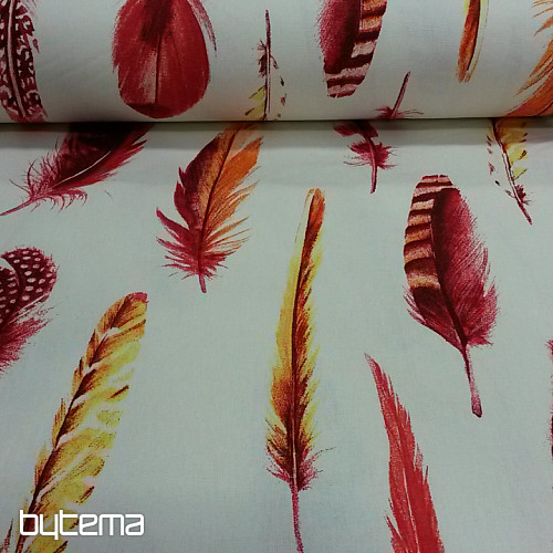 Tela decorativa Plumas rojas