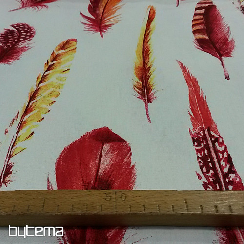 Tela decorativa Plumas rojas