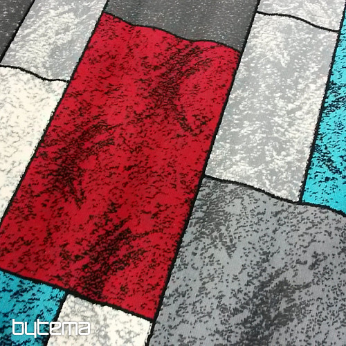 Pieza alfombra AMAZON 1 gris rojo