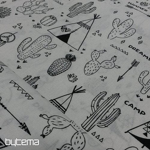 Tela para pintar campamento indio.