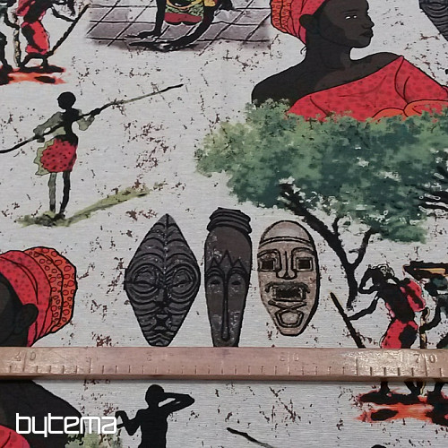 Tela decorativa de diseño ÁFRICA verde